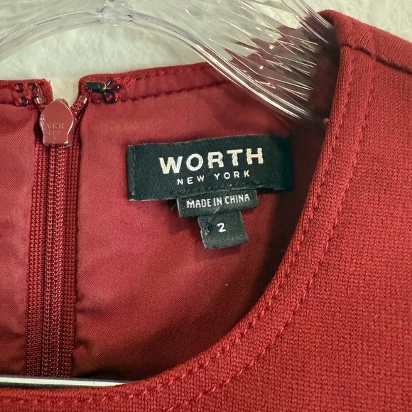 Worth New York Red Straight Dress Size 2 - Picture 2 of 4